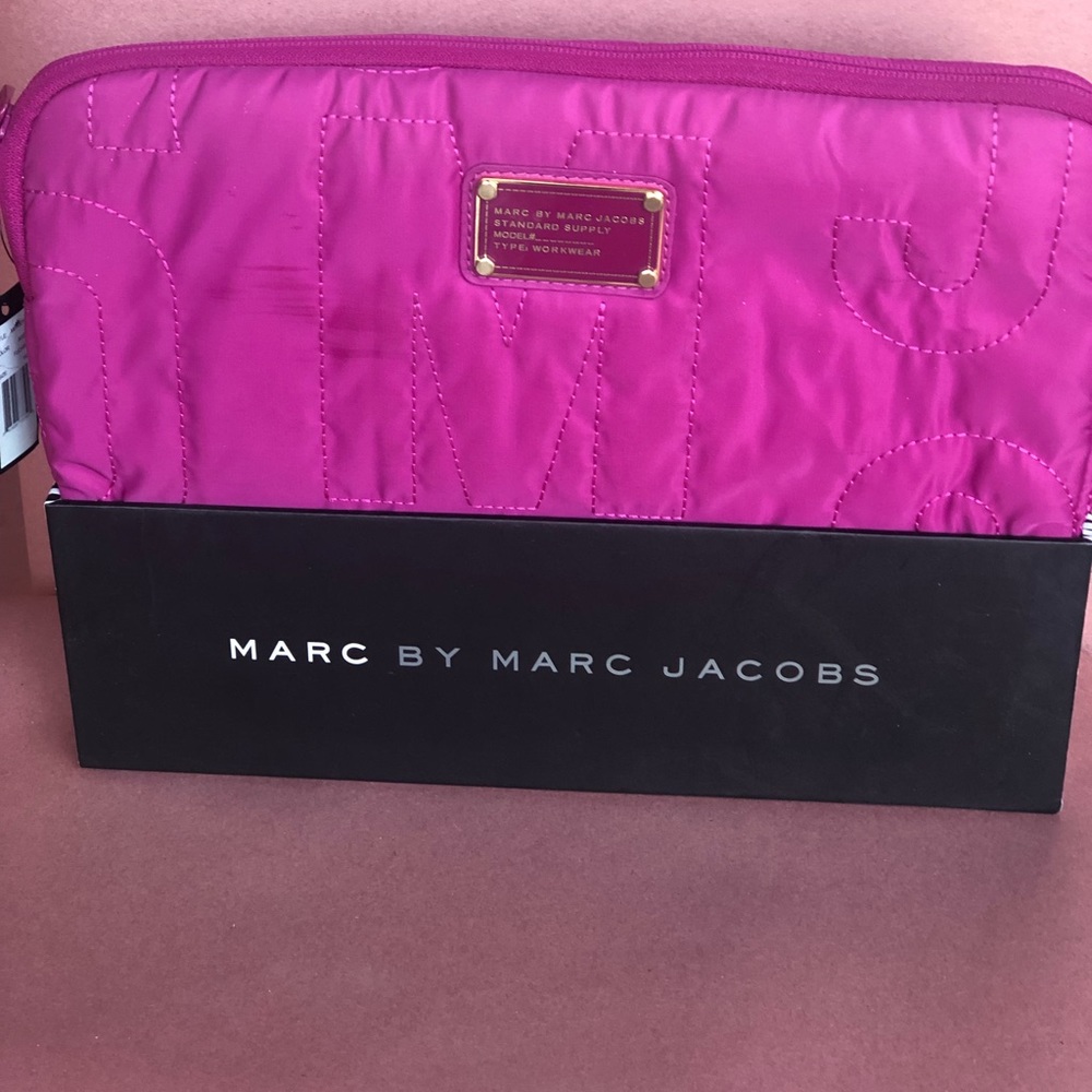 Marc Jacobs pink laptop case